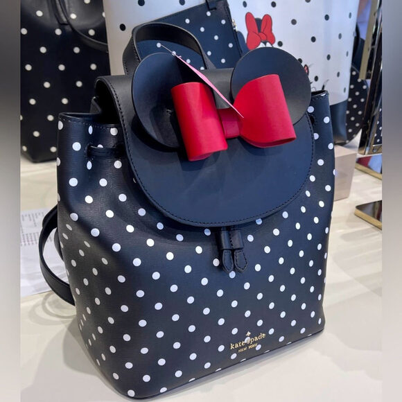Women’s Bag Disney X KATE SPADE New York Minnie Mouse Leather Backpack AUTHENTIC - Picture 2 of 6